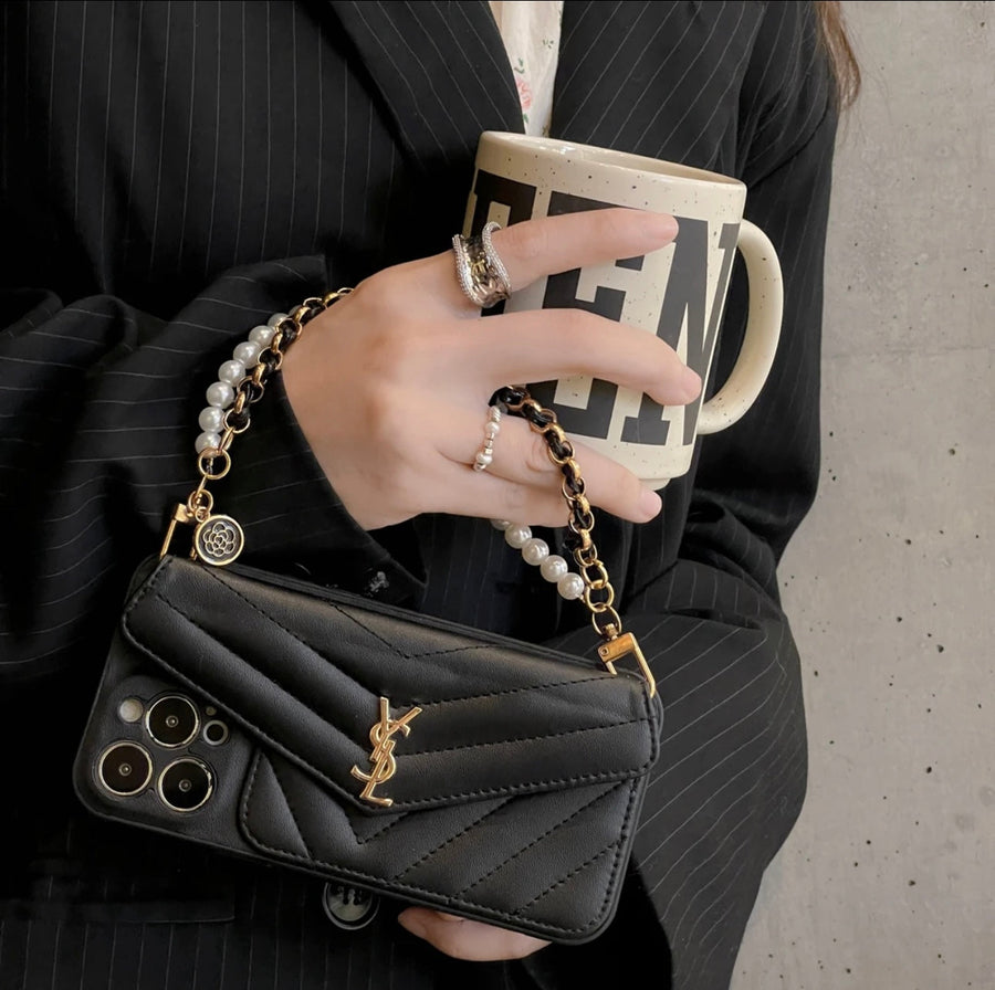 YSL Luxurious iPhone Case（With chain） theroxymob