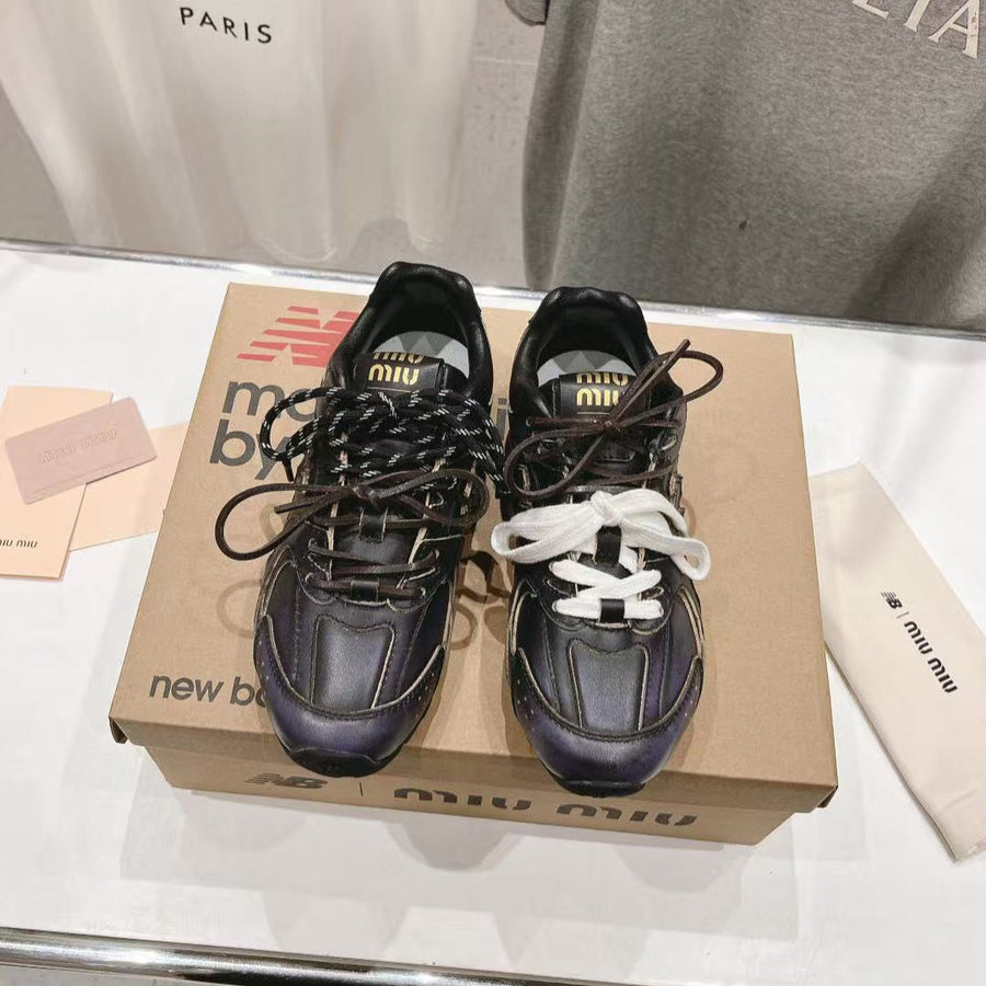 NBxMIU SNEAKER 530 IN BLACK CALFSKIN