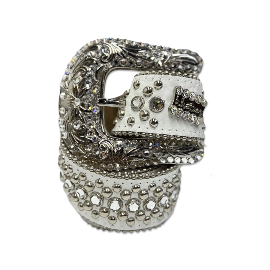 B.B.Simon (white/sliver crystal belt)