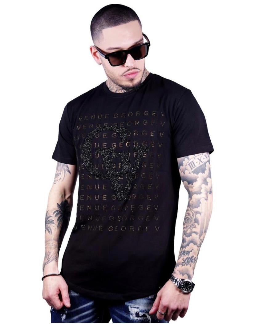 Avenue George (Black/Gold Crewneck T-Shirts)