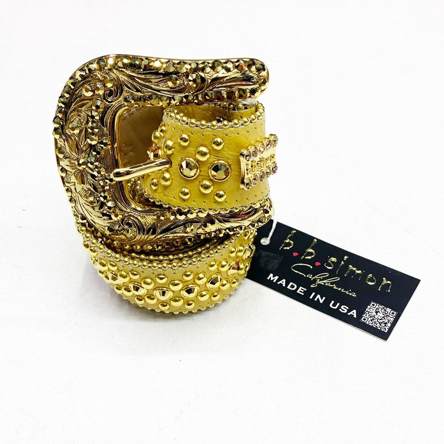 B.B Simon (gold/Gold crystal belt)