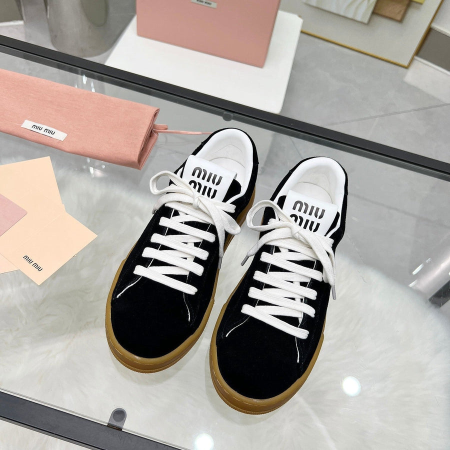 ECRU SNEAKERS IN BLACK SUEDE